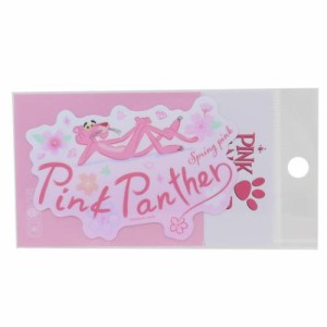 ピンクパンサー ビニールシール ダイカットビニールステッカー 桜 リラックス キャラクター グッズ メール便可