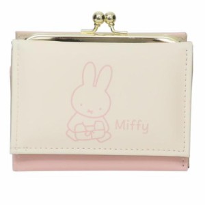 ミッフィー ミニウォレット 三つ折りがま口財布 miffyとお花柄 ディックブルーナ 絵本キャラクター グッズ