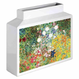 クリムト フラワーベース 名画モザイクアートシリーズ アートベース Mサイズ フラワーガーデン 花瓶 ギフト インテリア 取寄品