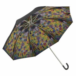 クリムト 折り畳み傘 名画モザイクアートシリーズ 折りたたみ傘 ザ キス 晴雨兼用 日傘 グッズ 取寄品