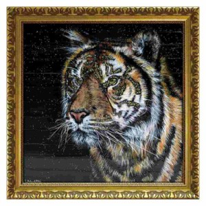 ルーシー ブラックストーン 動物画 アートフレーム スマトラ タイガー ギフト インテリア 取寄品