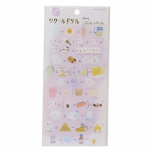 シールシート ツクールドリル COTTON WHITE かわいい グッズ メール便可