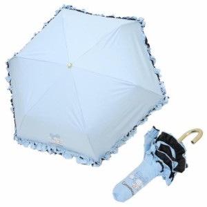 シナモロール 折り畳み傘 晴雨兼用折畳傘 かわいいフリルタイプ リボン サンリオ キャラクター グッズ