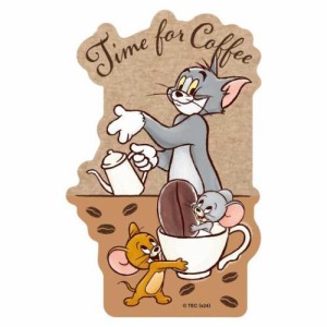 トムとジェリー ビッグシール クラフトステッカー TIME FOR COFFEE A ワーナーブラザース キャラクター グッズ メール便可