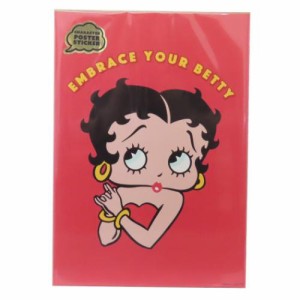 ベティブープ ウォールデコステッカー ポスターステッカー レッド BETTY BOOP キャラクター グッズ メール便可