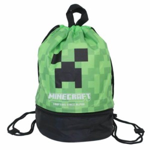 マインクラフト プールバッグ ボンサックビーチバッグ 2層 グリーン Minecraft ゲームキャラクター グッズ メール便可