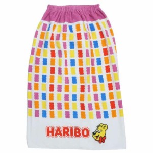 HARIBO ラップタオル 巻きタオル80cm ピンク お菓子パッケージ キャラクター グッズ