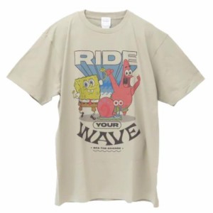 スポンジボブ Tシャツ T-SHIRTS 波乗り Lサイズ キャラクター グッズ メール便可