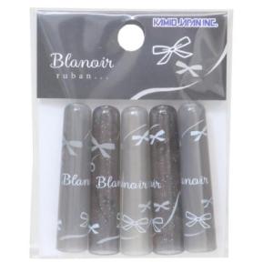 ブラノワール blanoir 鉛筆キャップ えんぴつカバー5本セット くるくるリボン かわいい グッズ メール便可