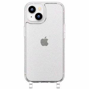 PGA PG-23APT08LM ショルダーストラップホール付ハイブリッドケース ラメ（iPhone 15用）