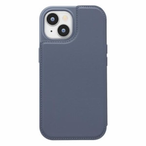 PGA PG-23ABF05BL バックフリップケース(背面クリア) ブルー（iPhone 15用）