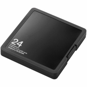 エレコム CMC-SDCPP24BK メモリカードケース インデックス台紙付き SD12枚+microSD12枚収納