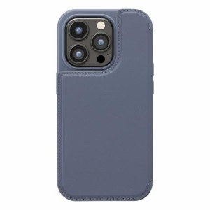 PGA PG-23BBF05BL バックフリップケース(背面クリア) ブルー（iPhone 15 Pro用）