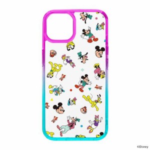 PGA PG-D23APT02MKY グラデーションハイブリッドケース(Disney) ミッキー&フレンズ（iPhone 15用）