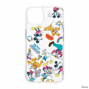 PGA PG-D23APT09MKY クリアハイブリッドケース(Disney) ミッキー&フレンズ（iPhone 15用）