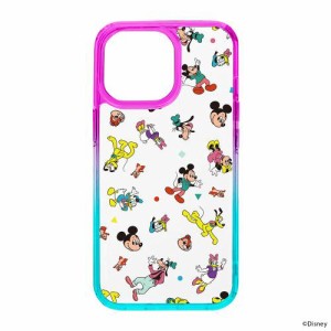 PGA PG-D23BPT02MKY グラデーションハイブリッドケース(Disney) ミッキー&フレンズ（iPhone 15 Pro用）