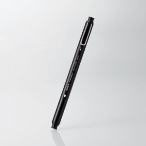 エレコム スマートフォン・タブレット用タッチペン 2WAY 導線繊維タイプ ディスクタイプ キャップ2個付き ブラック