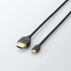 エレコム イーサネット対応HDMI-Microケーブル(A-D) DH-HD14EU15BK