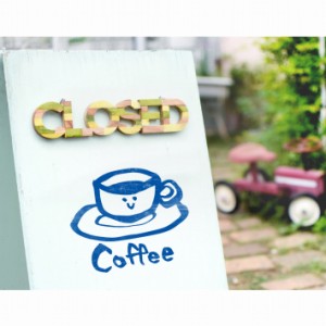 バッファロー・ボーン クローズドサインプレート 壁掛け 閉店中 サインボード シャビー リゾート CLOSED 定休日