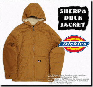 【在庫処分】 Dickies ディッキーズ SHERPA LINED HOODED DUCK JACKET ボア ダック アクティブ ジャケット TJ350