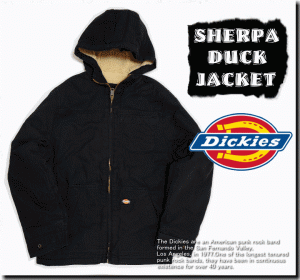 【在庫処分】 Dickies ディッキーズ SHERPA LINED HOODED DUCK JACKET ボア ダック アクティブ ジャケット TJ350