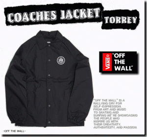 VANS バンズ TORREY COACHES JACKET コーチジャケット VN0A5KEY 【USA企画】