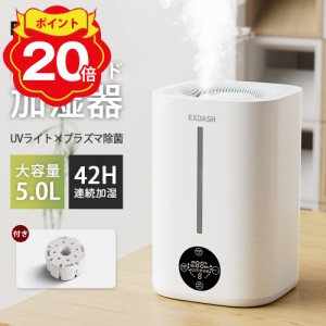 「300円OFFクーポン」【20倍ポイント】加湿器 ハイブリッド加湿器 大容量 5L 超音波式 加熱式 加湿器 おしゃれ 4重除菌 6段階調節 卓上加