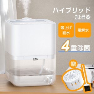 「300円OFFクーポン」 【10倍ポイント】 加湿器ポンプ式 ハイブリッド加湿器 5L 61時間連続運転 超音波加湿器 微酸性電解水 カートリッジ