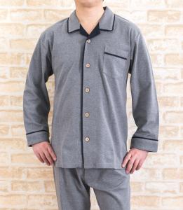 大きいサイズ有り 綿100% スムースニット地メンズ長袖パジャマ【長袖・長パンツ】【秋・早春向き商品】【LLサイズ】【3Lサイズ】【4Lサ