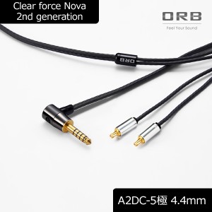 (お取り寄せ:納期未定) ORB Clear force Nova 2nd generation A2DC 4.4φL（1.2m）L字プラグ イヤホン リケーブル A2DC audio-technica用