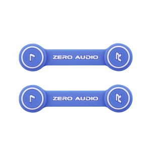 イヤホンアクセサリ ZERO AUDIO ゼロオーディオ ヘッドホンクリップ(ZA-CLP-BW)ブルー イヤホンコードを束ねて持ち運びを容易にするクリ