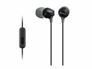 イヤホン SONY ソニー MDR-EX15AP/B ブラック かわいい スマホ対応 リモコン マイク付き ハンズフリー カナル型 イヤフォン