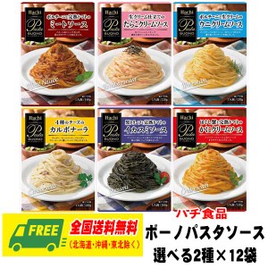ハチ食品 パスタソース ボーノシリーズ 選べる 2種 × 12袋  スパゲッティ 送料無料