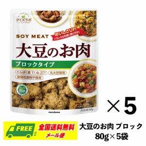 マルコメ ダイズラボ 大豆のお肉 ブロック 80g×5袋 大豆ミート 送料無料 メール便 代引・配達日時指定不可