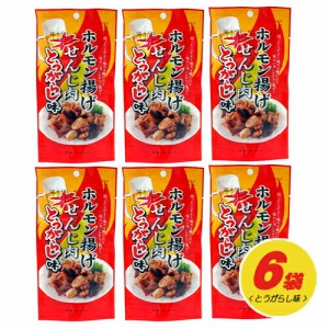 広島 ホルモン揚げ せんじ肉（せんじがら）とうがらし味 40g×6袋 メール便（代引・日時指定不可）