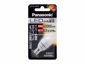 パナソニック　LED電球 小丸電球 0.5W（電球色相当） E12口金　【品番：LDT1LHE12】