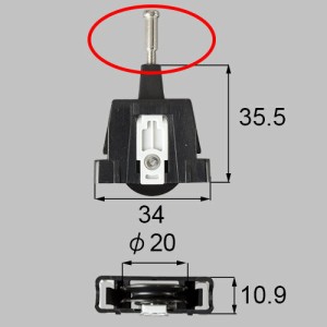 【メール便対応】LIXIL（新日軽）　網戸戸車　ブラック　【品番：SVED81S01】