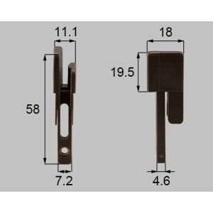 【メール便対応】LIXIL（新日軽）　網戸はずれ止め Ｒ　ブロンズ 【品番：SVJG467S01】