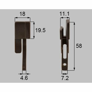 【メール便対応】LIXIL（新日軽）　網戸はずれ止め L　ブロンズ　【品番：SVJG466S01】