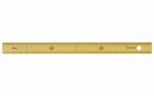 シンワ測定　竹製ものさし 30cm 上下段1mmピッチ ハトメ付　【品番：71760】