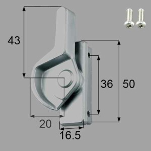 LIXIL（トステム）　サッシ錠（クレセント）　シルバー　【品番：AZWS009】