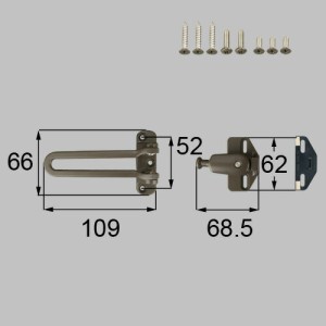 LIXIL（トステム）　ドアガードセット（親子用）　オータムブラウン　【品番：DCFZ720】