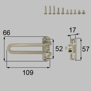 LIXIL（トステム）　ドアガードセット（片開き用）　シャイングレー　【品番：DCFZ733】