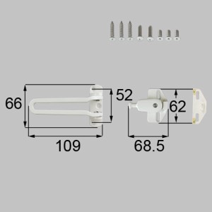 LIXIL（トステム）　ドアガードセット（親子用）　ホワイト　【品番：DCFZ722】
