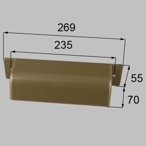 LIXIL（トステム）　ポスト目隠し　ブロンズ　【品番：L1X46】