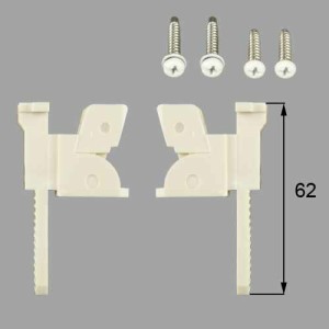 LIXIL（トステム）　網戸外れ止め（振れ止め）左右セット　ホワイト　【品番：FNMW016】