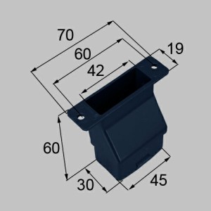 LIXIL（トステム）　雨樋アタッチメント　ブラック　【品番：J2WEGTL273】