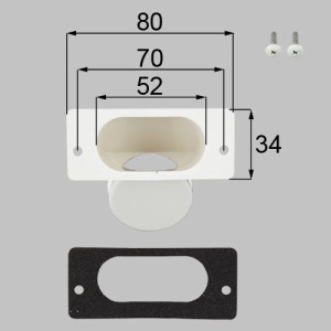 LIXIL（トステム）　雨樋アタッチメントφ45用　ホワイト　【品番：YTBW510】
