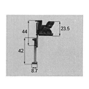 【メール便対応】LIXIL（トステム）　網戸偏芯振れ止め L　ブラック　【品番：JFKT300CL】