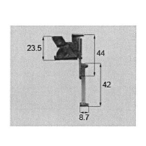 【メール便対応】LIXIL（トステム）　網戸偏芯振れ止め R　ブラック　【品番：JFKT300CR】